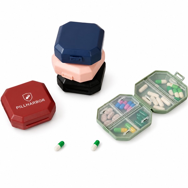 Six Compartment Portable Pill Storage Box