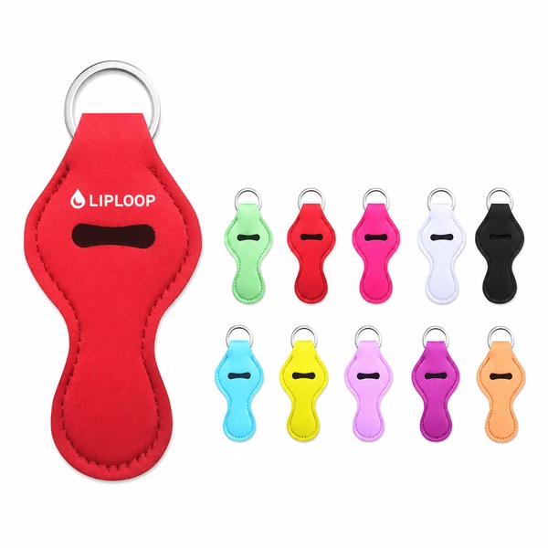Neoprene Lipstick Pouch Sleeve With Key Ring