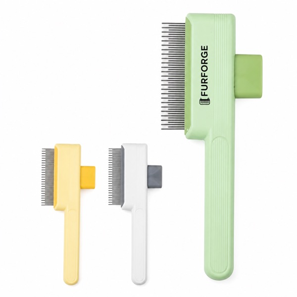 Dog Cat and Rabbit Shedding Comb with ABS Handle