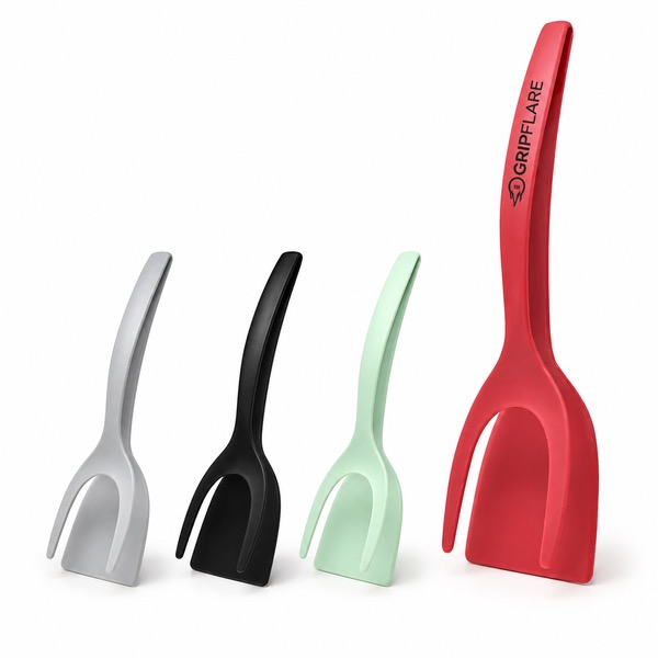 2 Inch Non Stick Cooking Tongs with Spatula