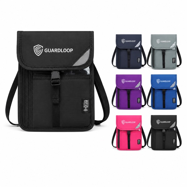 Lightweight Waterproof RFID Travel Neck Pack