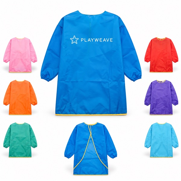 Easy Clean Kids Reversible Art Playtime Smock — Polyester — Orange