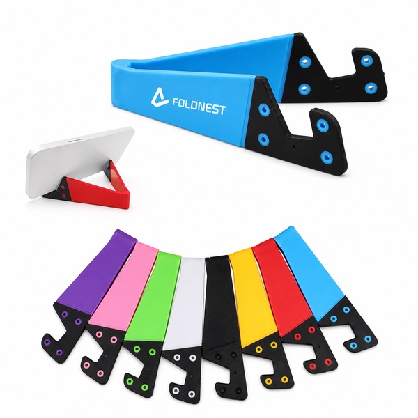 Compact Plastic Phone Stand for Home or Travel — Pvc — Black