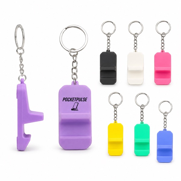 PVC Phone Holder Keychain for Hands-Free Viewing