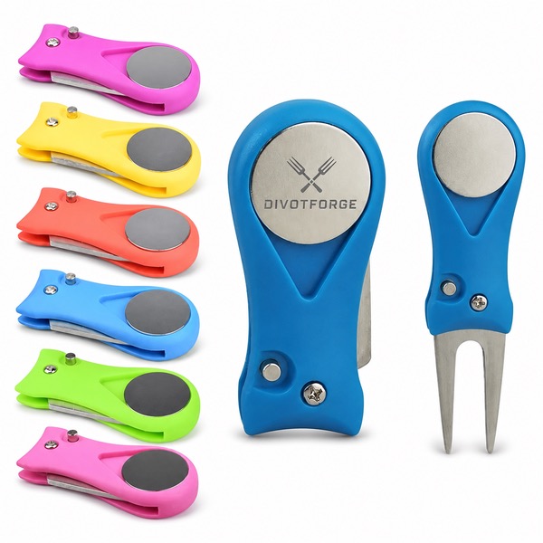 Plastic Metal Golf Greens Fork with Folding Design