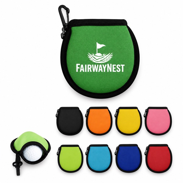 Golf Ball Cleaning Pouch with Neoprene Exterior