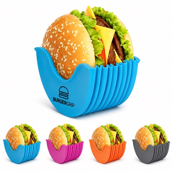 Adjustable Reusable Silicone Burger Eating Holder