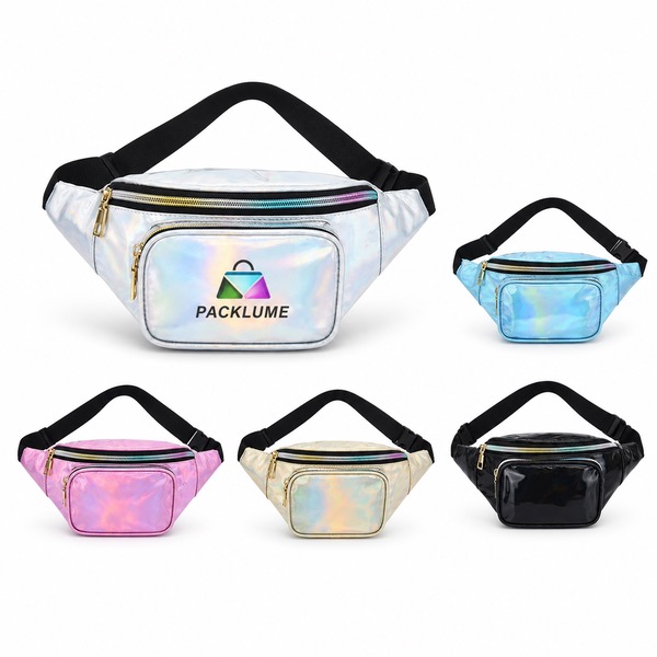 81 x 3.15 x 5.12 Inch PU Waist Bag — Pu — White