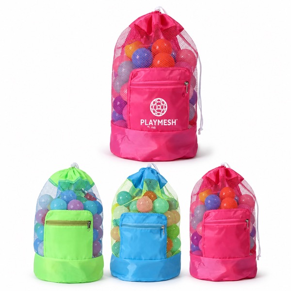 Lightweight Polyester Mesh Backpack for Beach Toys — Polyester — Rose