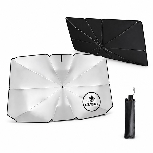 Titanium Silver Coated Car Sun Shade Umbrella