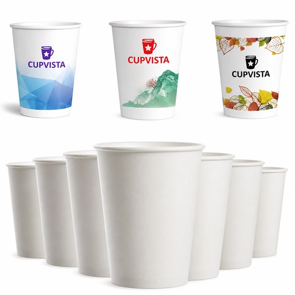9 oz Coated Paper Cups, Full Color