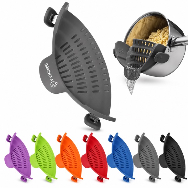 Heat Resistant Silicone Clip On Pot Strainer