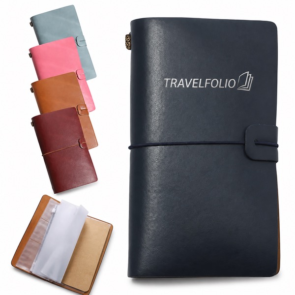 Soft Leather Loose-Leaf Journal with Lined and Kraft Paper
