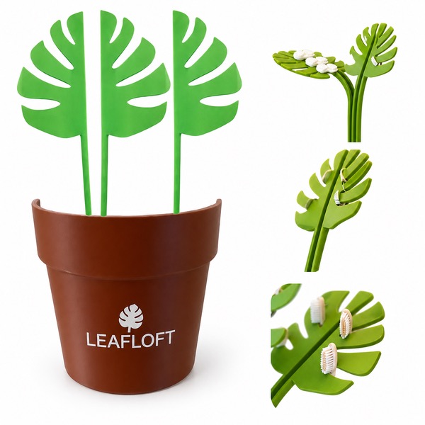 Waterproof Bathroom Storage Box With Monstera Leaves