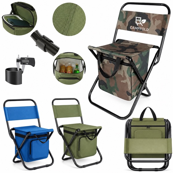 Portable Leisure Chair with 10L Cooler and 240 lb Capacity