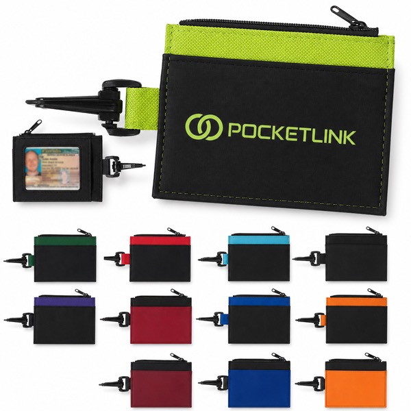 Zipper Card Slot Coin Wallet in 600D Oxford Fabric