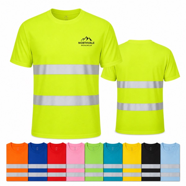 Quick-Dry Viscose-Polyester Reflective Safety Shirt