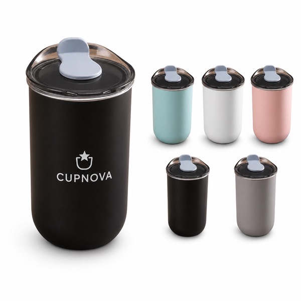 Plastic 10 oz Mini Cup With Sip Lid and Straw