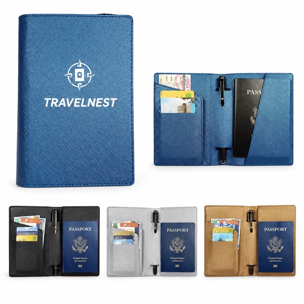 Business Passport Wallet with Multiple Card Slots