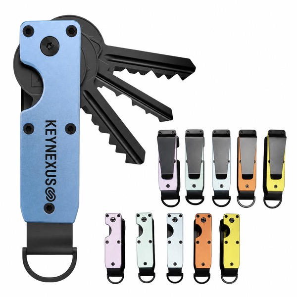 Silent Aluminum Key Holder for 2-6 Standard Keys — Aluminum-Alloy — Black