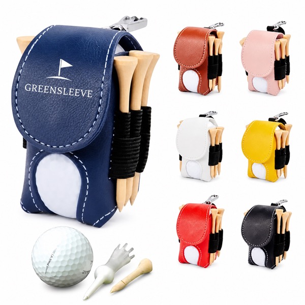 Compact Golf Tee Holder With Greens Fork Slots