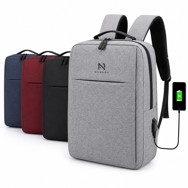 A4 Laptop Backpack with Sturdy Handles — Oxford — Navy Blue
