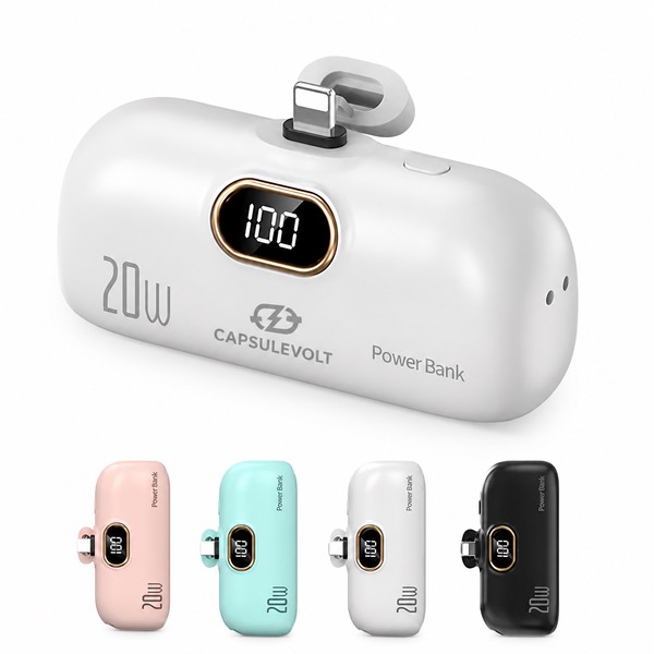 20W Mini Capsule Charger with Smart Battery Display