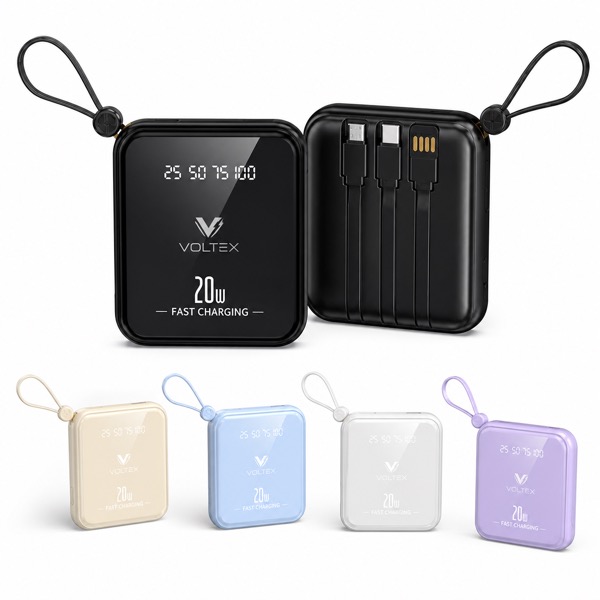Mini Power Bank 20W with Lanyard Charging Cord
