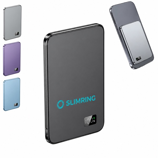Pocket Size 5000mAh Wireless Magnetic Charger — Alloy — Gray