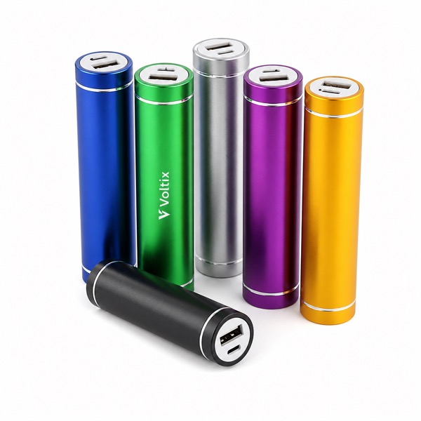 2600mAh Aluminum Alloy Cylindrical Power Bank