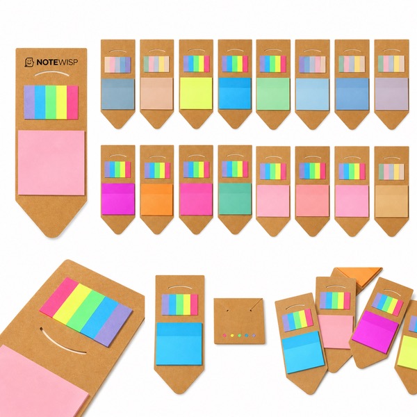 Cardboard Paper Smiley Sticky Notes 8.46x3.27 Inch