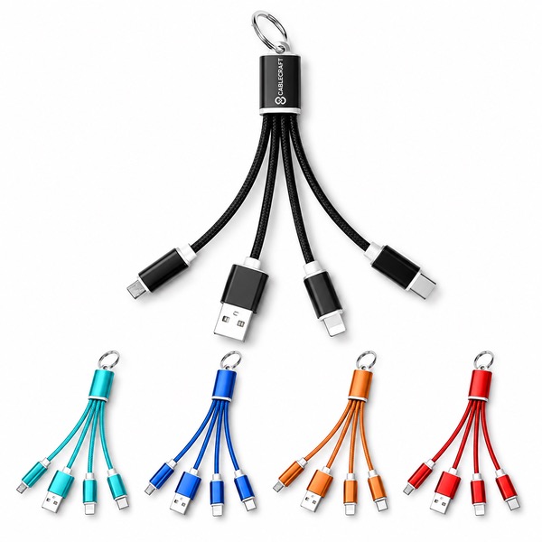 Braided 3-in-1 Charging Cable with Aluminum Alloy