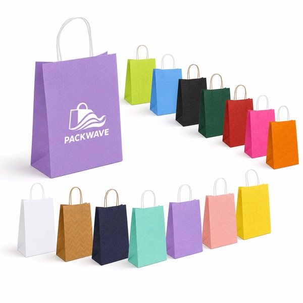 Custom Printed Kraft Paper Carry Bag