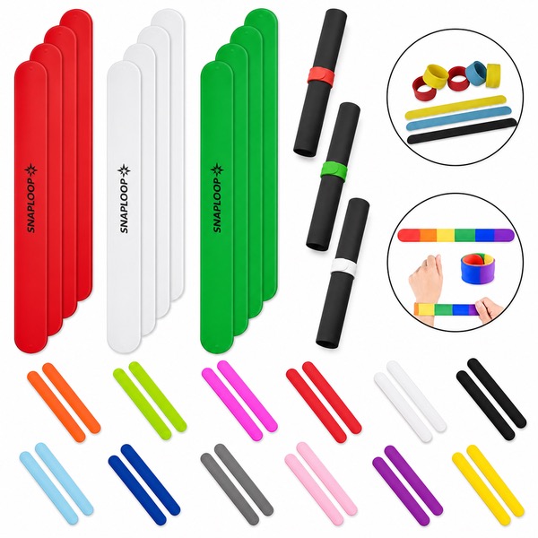 Reusable Silicone Slap Wristbands 8.46 x 0.98 Inch