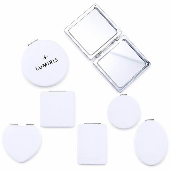 Double-Sided Handheld Makeup Mirror with Magnified Side