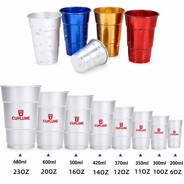 Aluminum 16 Oz Beer Cup for Stadium Events