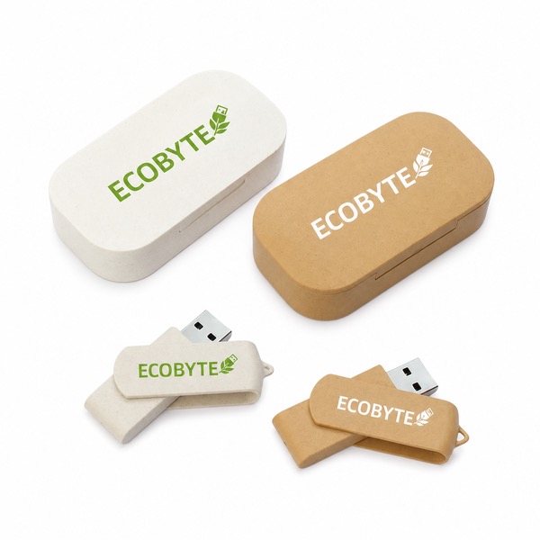 16GB USB Storage Drive in Wheat Straw Box