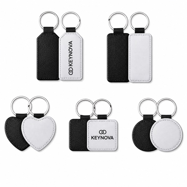 Rectangle Bottle Circle Square Heart Keychain Blanks