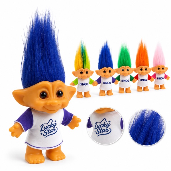 Color Hair Troll Doll PVC Party Favors