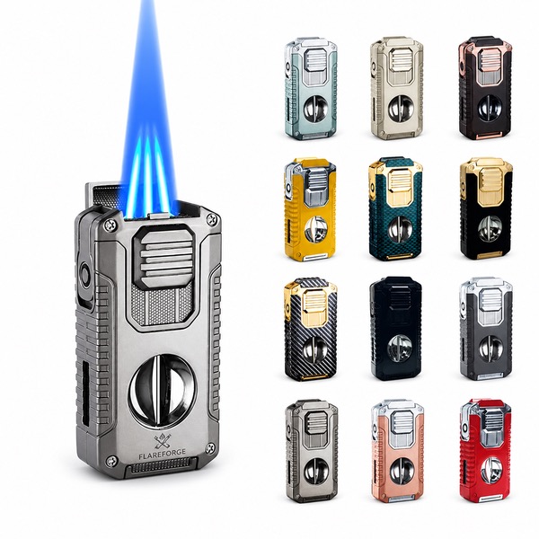 1300 Blue Flame Cigar Torch Lighter Multi-Tool