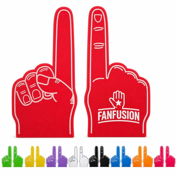 Customizable Giant Foam Number One Hand — Abs — Red