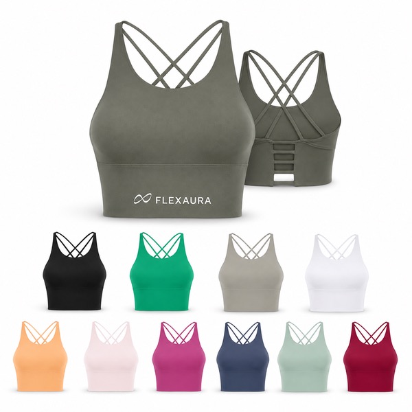 Removable Pad Wide Band Workout Bra
