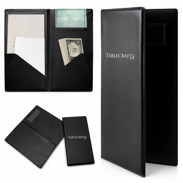 Waterproof Restaurant Check Holders With Clear Card Pocket