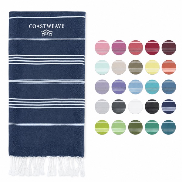 9 x 25.5 Inch Flat Weave Cotton Beach Towel