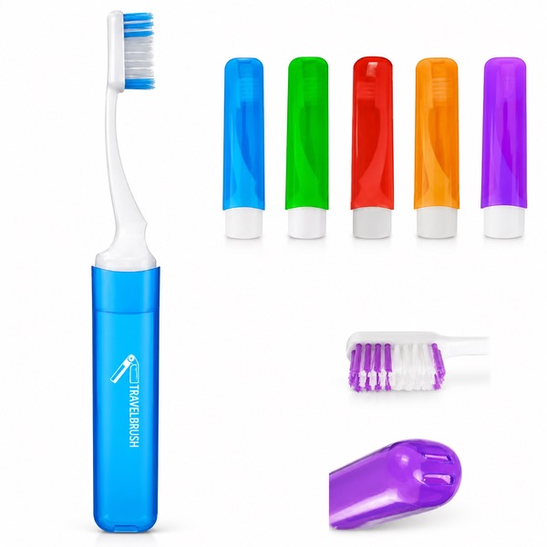 Portable Folding Toothbrush, 6.3 Inch Open