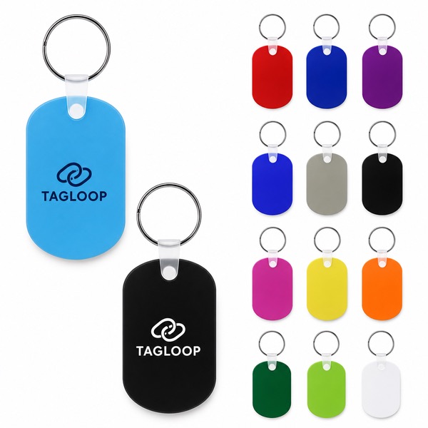 Plastic Oval Key and Pet Identification Tags