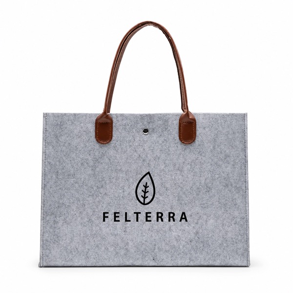 Large Felt Shopping Bag With Upright Design