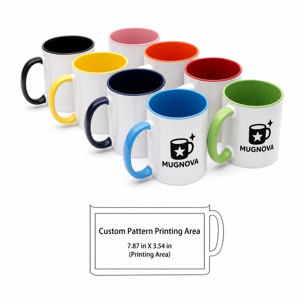 Ceramic Mug Two Color Glaze 15 oz