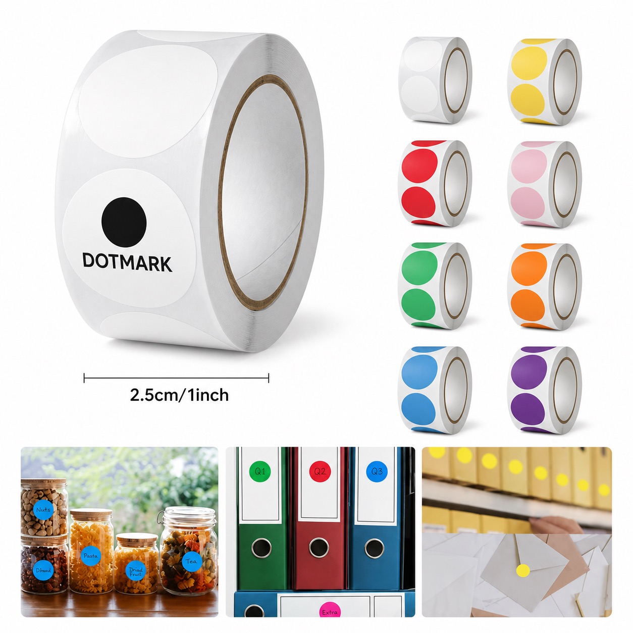 1 x 2.1 Inch Self-Adhesive Labels, 500-Roll