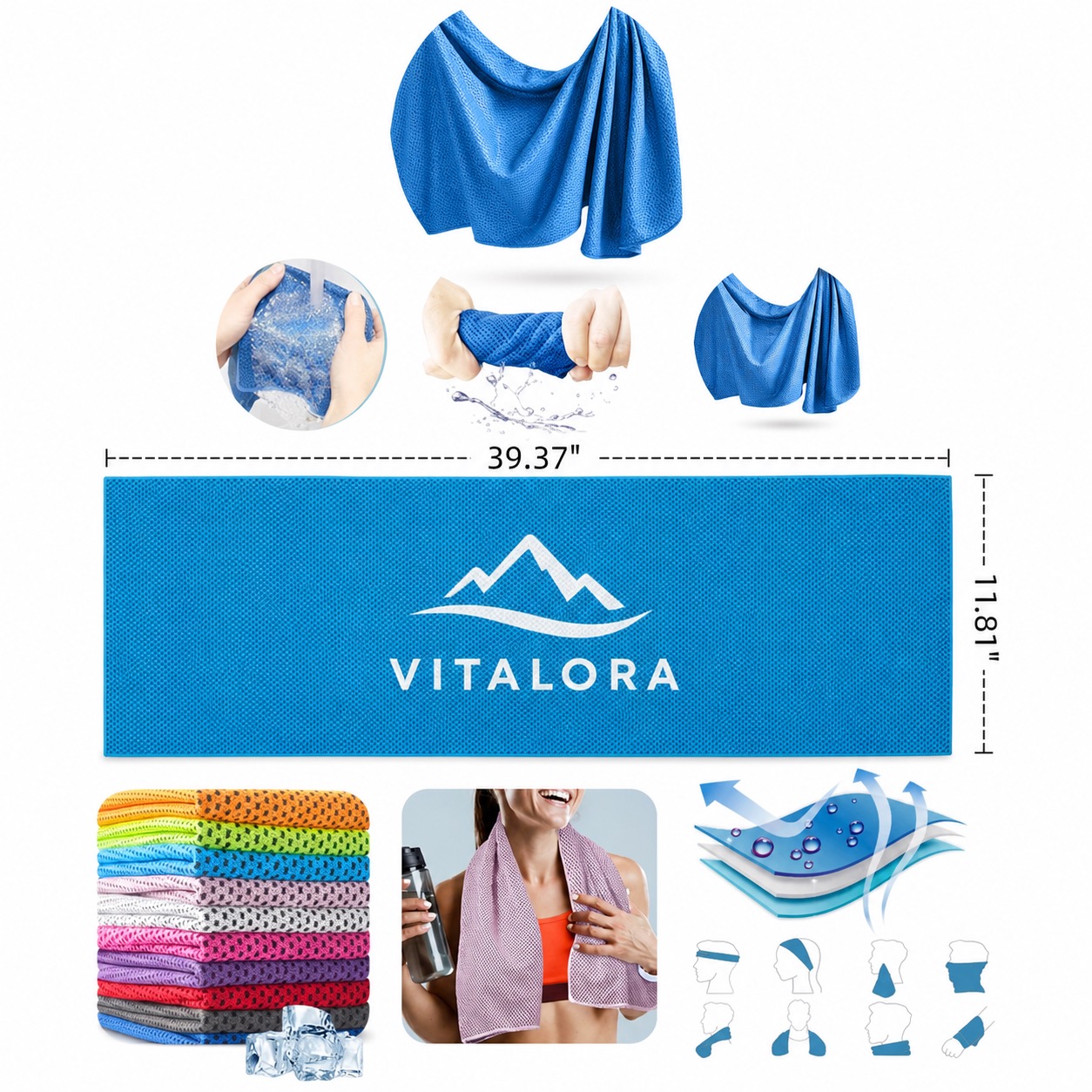 Cooling Quick Dry Workout Towel Microfiber